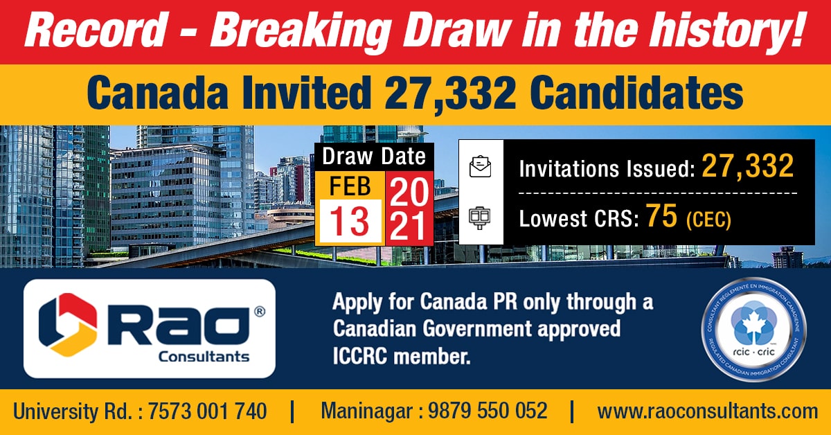 Record-Breaking Draw: Canada invited 27,332 Applicants