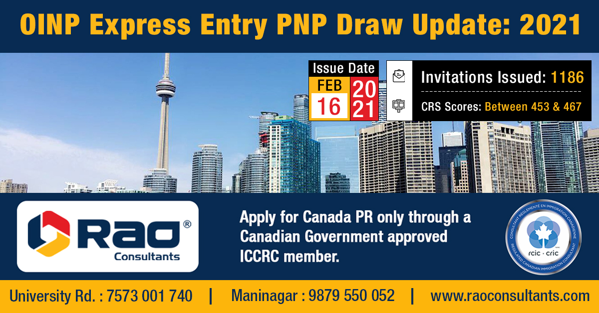 Ontario Immigrant Nominee Program (OINP) issued 283 invitations to Express Entry Candidates