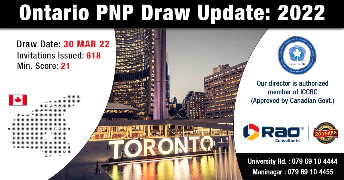 Recent OINP Draw Invites 618 Candidate Profiles for PR under 3 Categories