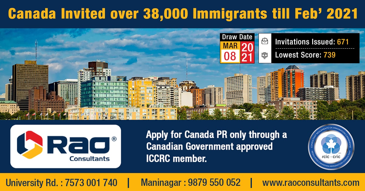 Canada Invited over 38,000 Immigrants till Feb’ 2021