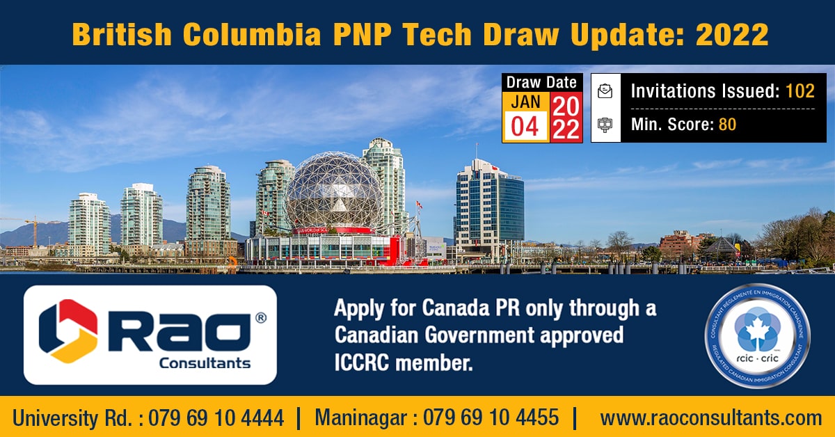 British Columbia PNP Tech Draw 2022 – Issues 102 Invitations to Apply For Canada PR