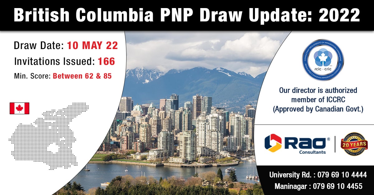 Recent British Columbia PNP Draw Invited 166 Plus Fresh Applications for PR!